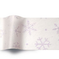 Snowflakes Purple on White Tissue